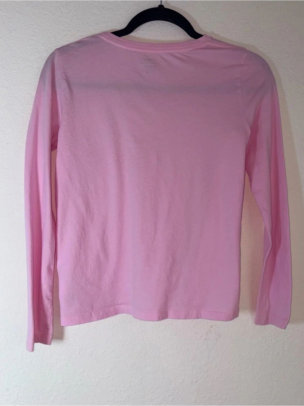 Ralph Lauren Pink Long-Sleeve Polo Logo Tee girls age 12 - 14 cotton